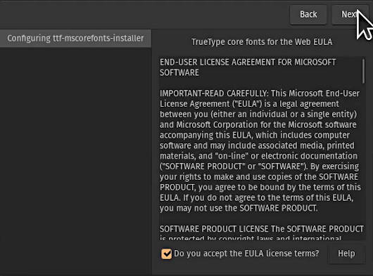 Microsoft fonts license